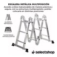 thumbnail image 4 of Escalera 12 Peldaños Andamio Multiposiciones Plegable 3.35m Color Plateado, 4 of 5