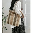 thumbnail image 7 of CoCopeaunts Beach Tote Bag for Women Summer Handwoven Straw Bag Large Stripe Beach Tote Bag Handbag, 7 of 7
