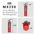 thumbnail image 4 of H3R Extincteur MX250B MAXOUT; UL Classé 1-A 10-B C; Agent Chimique Sec; Approuvé par la Garde Côtière Américaine; Bouteille de 2,5 Livres; Acier; Noir; avec Support de Montage; avec Jauge, 4 of 5