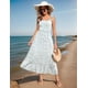 thumbnail image 2 of Vestido largo Zeagoo, casual, fluido, con tirantes finos, estampado floral, XXL, 2 of 6