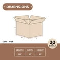 thumbnail image 2 of SSBM 22" x 18" x 8" ECT-32 Kraft Corrugated Shipping Boxes 20/Case, 2 of 6
