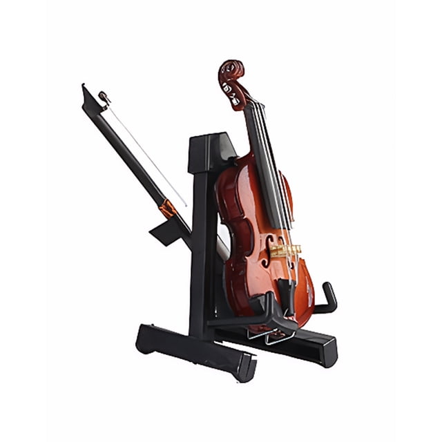 Wweixi Polished Wood Miniature Violin Mini Musical Instrument Kit Room Decoration Bow And Case Mini Musical Instrument Violin 8cm