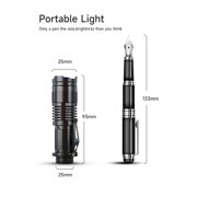 Mini Red LED Flashlight - Portable Clip On Flashlight, High Lumen Adjustable Zoom Flashlight with Clip, Aluminum EDC Flashlight for Astronomy Campi...