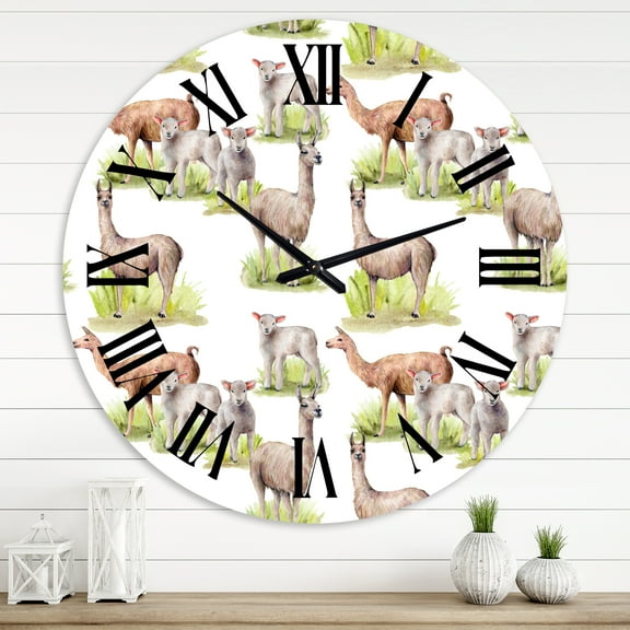 Designart 1 in Farmhouse Wall Clock