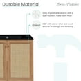 thumbnail image 4 of Classe 30 in. Brown Oak Bathroom Vanity With Black, 3-Hole Ceramic Sink Top, 4 of 12