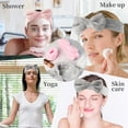 thumbnail image 6 of ZHUYING 12 PCS Face Wash Headband Wristband Set for Women Girls, Soft Microfiber Facial Spa Hair Wraps Makeup Skincare Bath Headbands Wrist Bands for Washing Face（White, Pink, Gray, Black）, 6 of 6