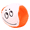 Orange, variant on Blue-White Color Block Funny Emoji PU Beanbag, Arrogant Raised Eyebrow Smirk Face, Handheld Toss Game Accessory for Adults Home Party