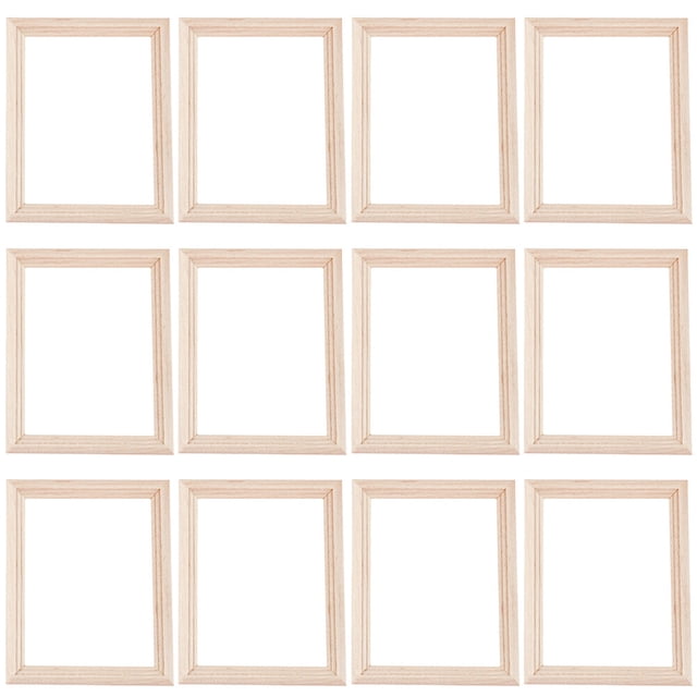 Miangastore Beige Mini Photo Frame for Decoration Synthetic Material Safe Durable Exquisite Workmanship 12pcs