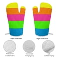 thumbnail image 5 of PLAIN SOLID NEON FLUORESCENT RAINBOW STRIPES 5 COLORS Oven Gloves And Pots Stand Set Oven Gloves And Pot Racks Pot Racks And Oven Gloves Set, 5 of 9
