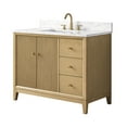 thumbnail image 4 of Vanity Art 42" Bathroom Vanity with Sink and Engineered Marble Top, Freestanding Storage Cabinet with 2 Drawers, 1 Shelf and Flip Down Tray, 4 of 6