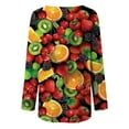 thumbnail image 3 of CLOOCL Plus Size T-Shirt for Women Fruits Graphic Printing Shirts Spring Clothing Long Sleeves Tops, 3 of 6