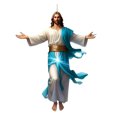 thumbnail image 1 of Visland 2D Acrylic Jesus Christ Ornament Car Rearview Mirror Hanging Decor Auto Interior Religious Gift for Christian Retro Faith Accessories, 1 of 8
