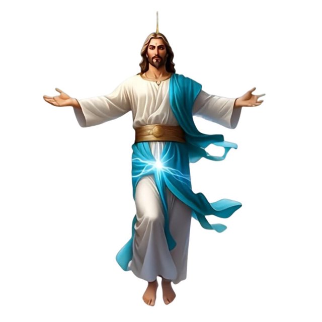 Visland 2D Acrylic Jesus Christ Ornament Car Rearview Mirror Hanging Decor Auto Interior Religious Gift for Christian Retro Faith Accessories