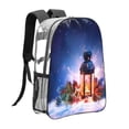 thumbnail image 3 of Easygdp Lantern On Snow With Christmas Clear Backpack, Transparent Bookbag for School for Women Men, Capacity Clear Bag for College, Travel, 3 of 7