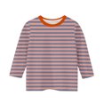 thumbnail image 4 of Ndbuld Girls Long Sleeve Shirts Soft Cotton Crewneck Girls' Basic Long-Sleeve T-Shirts Toddlers' Tagless Tees Orange 150cm/59in 9Y, 4 of 5
