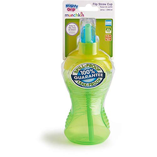 Munchkin Gobelet à Paille Rabattable Mighty Grip, 10 Onces, Couleurs Pouvant Varier (Abandonné par le Fabricant)