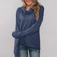 thumbnail image 3 of Camisa de manga larga, camisa de mujer, camisa de mujer con cuello vuelto, blusa holgada, camisetas con cuello vuelto, diseño fácil de usar, 3 of 6