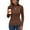 Coffee, variant on Women's Long Sleeve Fall Soft Lightweight Knit Slim Sweater Tops, Versatile Solid Color Design, Cozy Layer for Transitional Weather,Red M