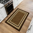 thumbnail image 6 of Ottomanson Non-Slip Area Rug for Living Room 3'3" x 5' Durable Low Profile Carpet, Dark Brown Border, 6 of 11