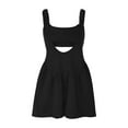 thumbnail image 6 of biudgviw Womens Workout Rompers Square Neck Strap Athletic Jumpsuits One Piece Tennis Summer Outfits for Gym, 6 of 7