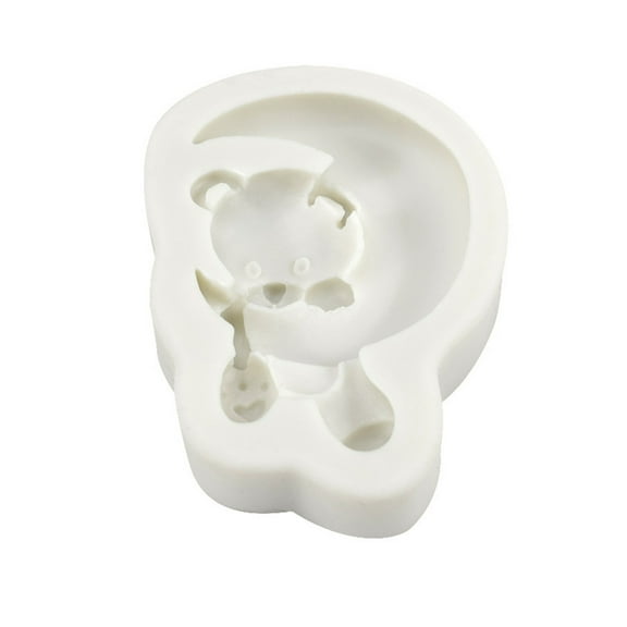Apooke Silicone Material Mold Bakeware Cartoon Moon and Bear Shape Baking Mold for Cake