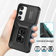 thumbnail image 6 of Allytech Rugged Case for Samsung Galaxy S23, [Slide Camera Cover] [360° Rotating Kickstand] [Military Protection] [Magnetic Car Mount] Non-Slip Anti-Scratch Shockproof Heavy Duty Case - Black, 6 of 8