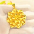 thumbnail image 6 of K-KED 4 Types 24K Yellow Gold Plated Big Fancy Flower Pendant For Women's Necklace-Type D, 6 of 9