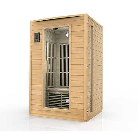 Durasage 2-Person Carbon Infrared Sauna, Canadian Hemlock Wooden Sauna, 1700 Watts, Radio and USB Input