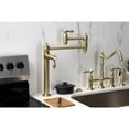 thumbnail image 3 of Kingston Brass KS3707TAL Tudor Deck Mount Pot Filler Faucet, Brushed Brass, 3 of 8