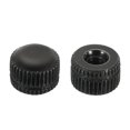 thumbnail image 4 of Uxcell M4 Acorn Cap Nut Bolt Cover Screw Caps Insert Female Thread Knurled Shiny Black 25 Pack, 4 of 6
