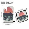 thumbnail image 2 of Yayeee Oven Mitts and Pot Holder Set of 2 Heat Resistant Kitchen Gloves Baking Hot Pad, Abstract Elephant, 2 of 5