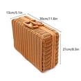thumbnail image 2 of AMERTEER Handwoven Basket Rattan Box Suitcase Storage Basket Plastic Imitation Rattan Weave Rectangular Woven Shelf Baskets for Decoration  Picnic  Groceries and Toy Storage, 2 of 9