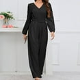 thumbnail image 2 of safuny Women's Wide Leg Slim Elegant Summer Jumpsuits Half Sleeve V Neck Solid Color Teen Relaxed Girls Trousers Casual Comfy Daily Fashion Black S, 2 of 8
