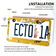 thumbnail image 5 of 2-Pack Aluminum License Plate Frame with 2 Holes for GM License Plate Cover with Free Screws Cute Cartoon Bees, 5 of 8