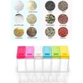 thumbnail image 5 of Set of 6 Plastic Spice Jars, Transparent Spice Jar with Tray, 5 of 5