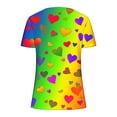thumbnail image 5 of Busydd Womens Tops Summer V Neck Short Sleeve T-Shirts Tie Dye LGBT Pride Shirts Casual Loose Button Equality Blouses Fashion Funny Graphic Tee Tops Plus Size Tops for Women S-5XL, 5 of 5