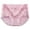Pink, variant on Women Fashion Solid Mid Waist Lace Comfortable Breathable Underwear No Show Concealers