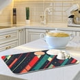 thumbnail image 6 of Yayeee Dish Drying Mat for Kitchen Counter 16"x18" Microfiber Absorbent Pad, Orange Abstract Lines, 6 of 7
