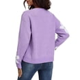 thumbnail image 3 of Yokua Women's Floral Pattern Round Neck Long Sleeve Casual Loose Knit Sweater, 3 of 9