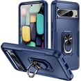 thumbnail image 1 of KOMI pour Google Pixel 8 Pro Étui avec Protecteur d'Écran, Béquille Anneau Réglable à 360° Intégrée, Protection Militaire Blindée Antichoc - Bleu, 1 of 5