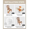 thumbnail image 6 of Orange Brown Grey Beige Chair Seat Covers for Dinning Room 6 Pack, Modern Abstract Art Oil Painting Burnt Orange Comfortable Stretch Chair Slipcovers Cushion Protector for Banquet Kitchen, 6 of 6
