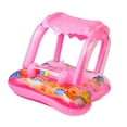 thumbnail image 1 of Flotador de piscina divertido con dosel, flotador inflable de dibujos animados para nadar, juguete acuático para parque acuático, playa al aire libre Con campana sin asa, 1 of 9