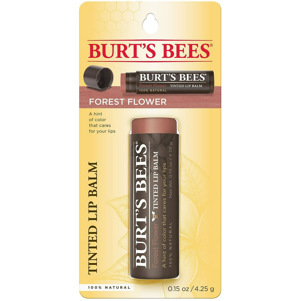 Burt's Bees Tinted Lip Balm, Forest Flower, 0.15 oz