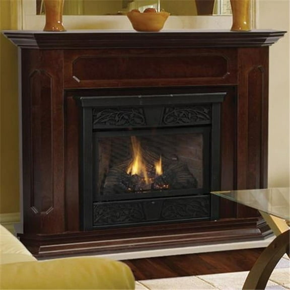 300 Size Barrington Wood Cabinet Fireplace, Dark Walnut