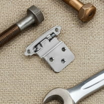 OULII 4pcs Concealed Cabinet Hinges Hidden Hinges Iron Silver Flush Mount Modern Furniture Assembly Homeowners