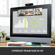 Logitech 4K Pro Webcam with HDR and Noise-Canceling Mics, Black