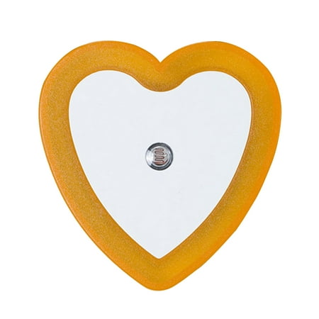

2PC Lights Heart Shape Plug-in Intelligent Light Control LED Night Light Lamp For Bedroom Hallway Room Decor Led Lights