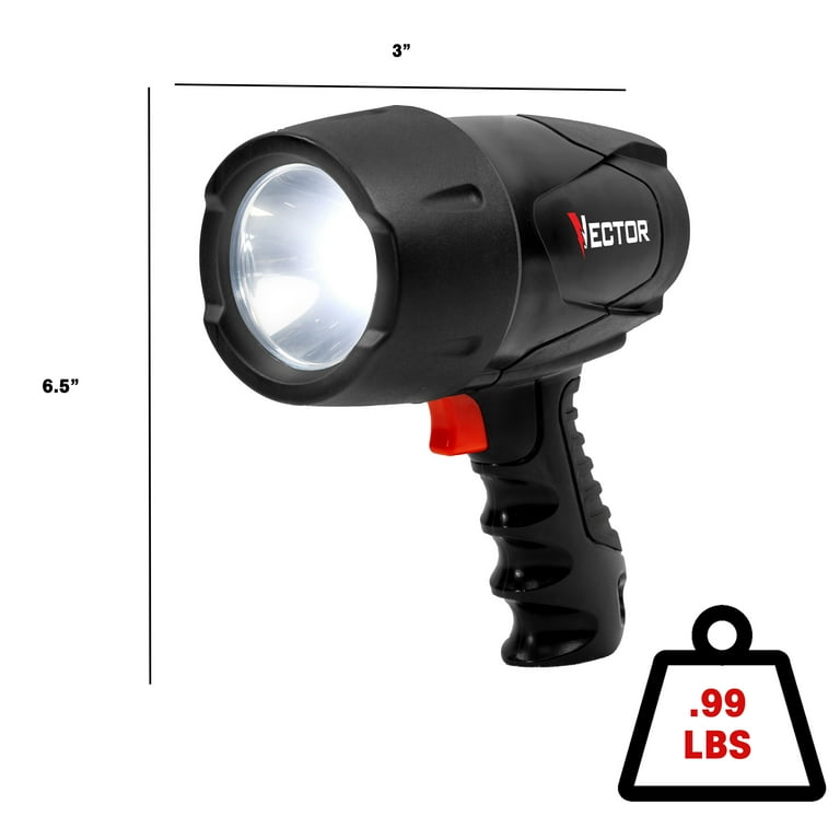 Vector FL5W10V 600 Lumen LED Rechargeable Spotlight , Waterproof