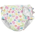 thumbnail image 3 of i Play (2 Pack) Girls Reusable Absorbent Baby Swim Diapers - Swimming Suit Bottom | No Other Diaper Necessary White Turtle Floral and Light Pink 24 Months, 3 of 7