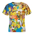 thumbnail image 4 of Simpsons Kid Shirts Unisex Casual Tops 3D Print Graphic Tees Short Sleeve T Shirts for Boys Girls 120CM, 4 of 8